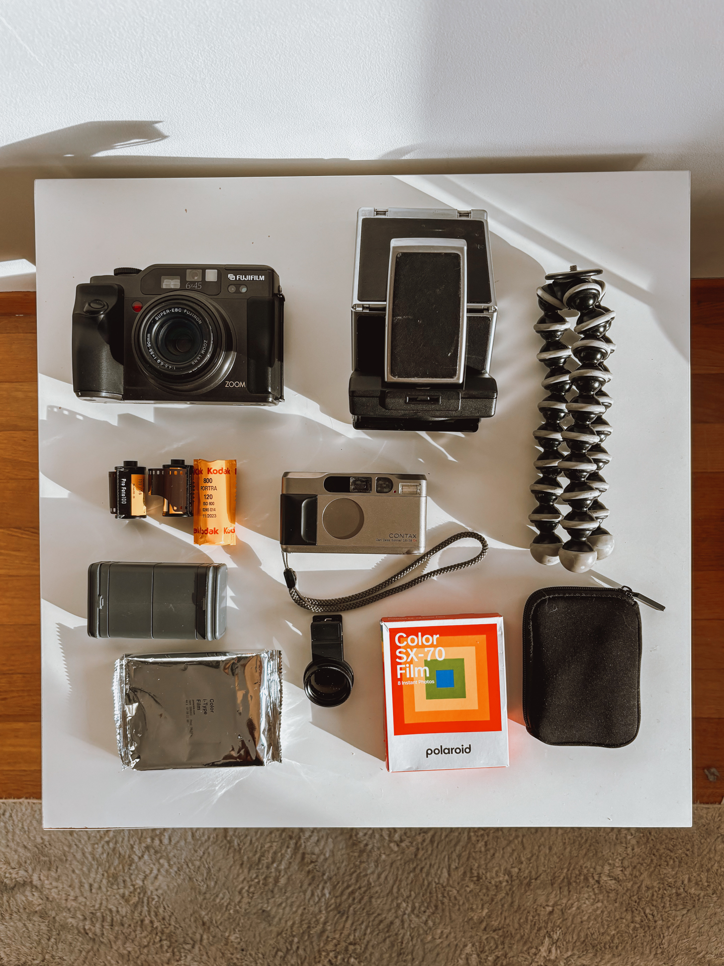 Co mam w plecaku? Contax, Fujifilm, Kodak.